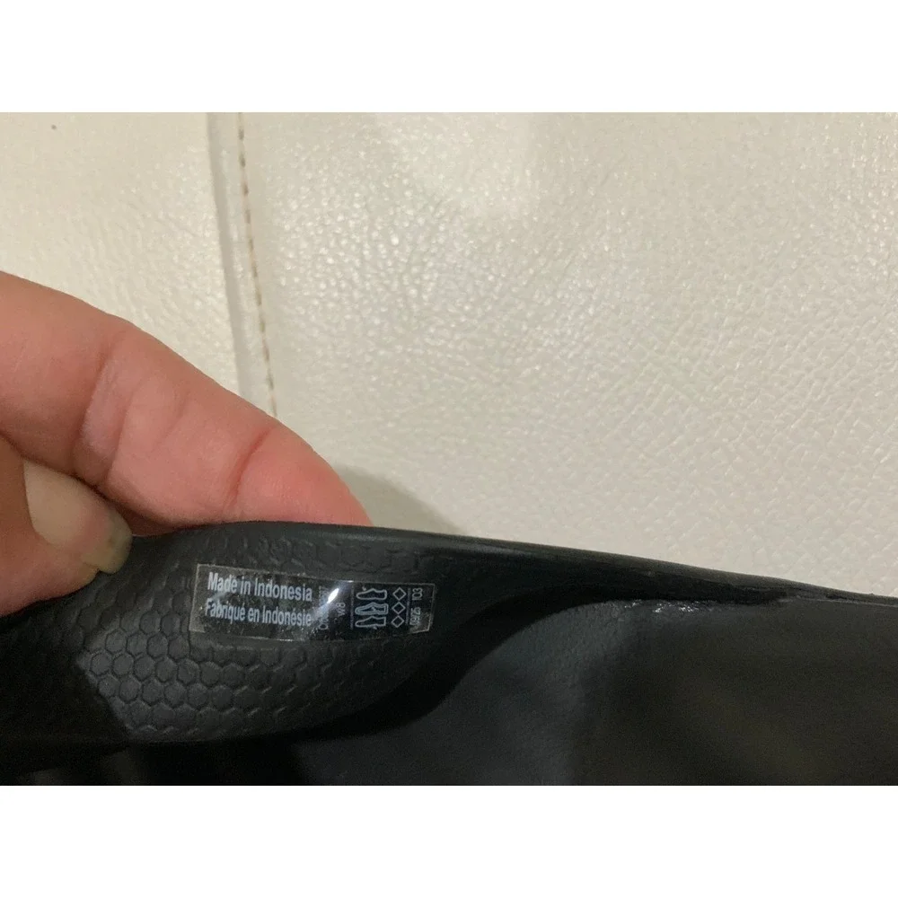 Crocs Brooklyn Low Wedge Sandals Black Two Strap Platform Slide Womens 8 206453